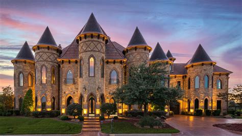 This Southlake Home Looks Like A Castle With Turrets Spires And Arched