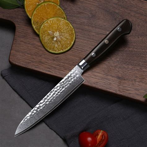 Turwho 6 Inch Utility Knife Japanese Damascus Steel Kitchen Knife