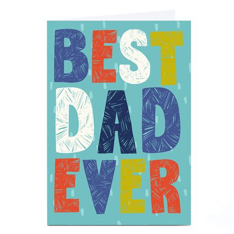 Buy Personalised Bev Hopwood Fathers Day Card Best Dad Ever For Gbp