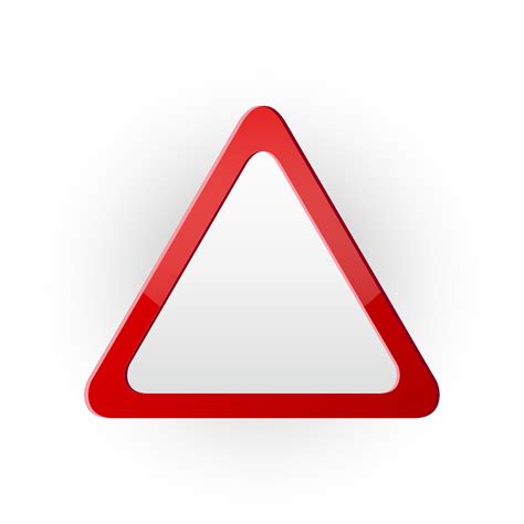 Red Triangle Blank Road Sign 6475495 Vector Art At Vecteezy