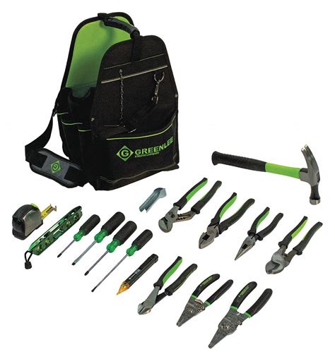Greenlee 16 Total Pcs Tool Bag Electricians Tool Kit 416j650159