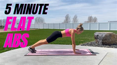 5 Minute Flat Abs Workout At Home No Equipment Youtube