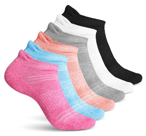 Pembrook Womens Athletic Socks 6 Pairs Low Cut Socks Women Cute