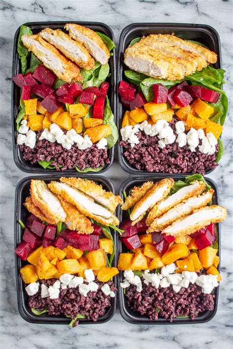 Superfood Salad Bowls With Crispy Chicken A Healthy Meal Prep Recipe