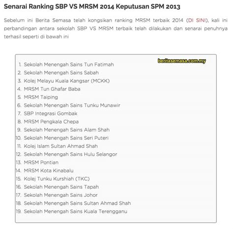 Kita bersama hilal azmi yang membuat liputan. Ranking Sekolah Terbaik 2018 - Ranking SBP | Ranking MRSM