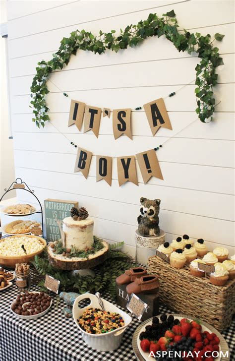 Woodland Themed Baby Shower Food Table Aspen Jay