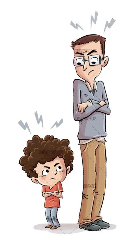 Angry Father And Son Ilustraciones Diseño De Personajes Ilustración