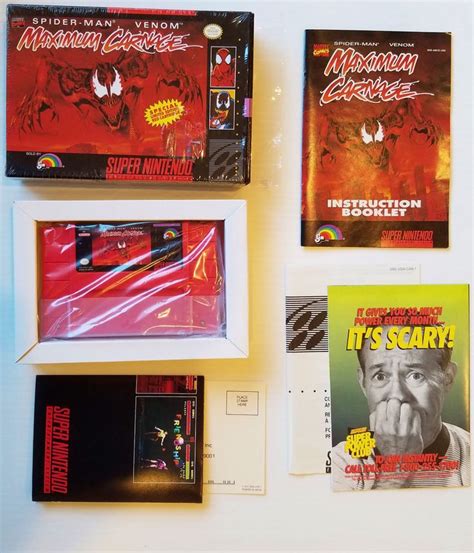 Spider-Man Venom MAXIMUM CARNAGE Super Nintendo SNES ...