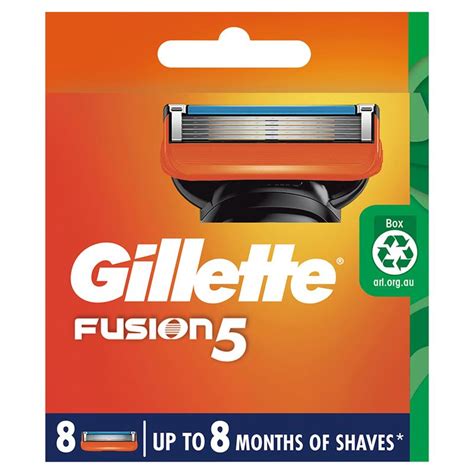 buy gillette fusion manual razor blades 8 pack online at chemist warehouse®