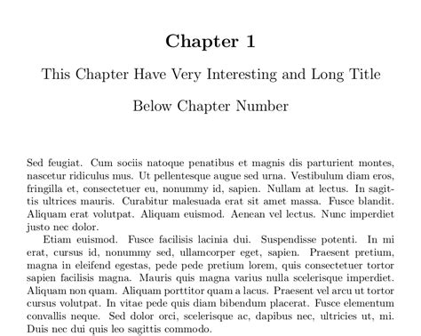 Spacing Chapters With Long Descriptive Titles Tex Latex Stack
