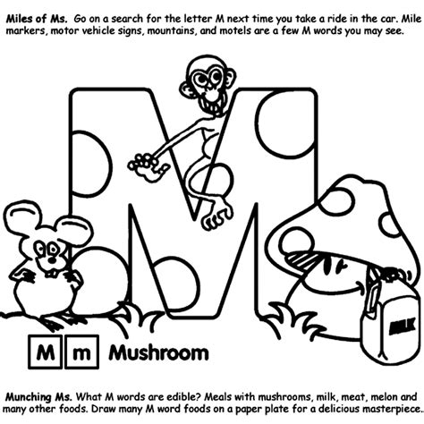 Free Letter M Coloring Pages, Download Free Letter M Coloring Pages png