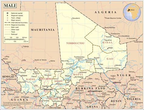 Mali Administrative • Map •