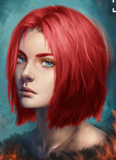 Blood Red Hair Art Zella Whitmire