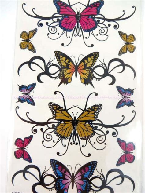 Cover Up Tramp Stamp Butterfly Temporary Tattoo Stickers Ebay