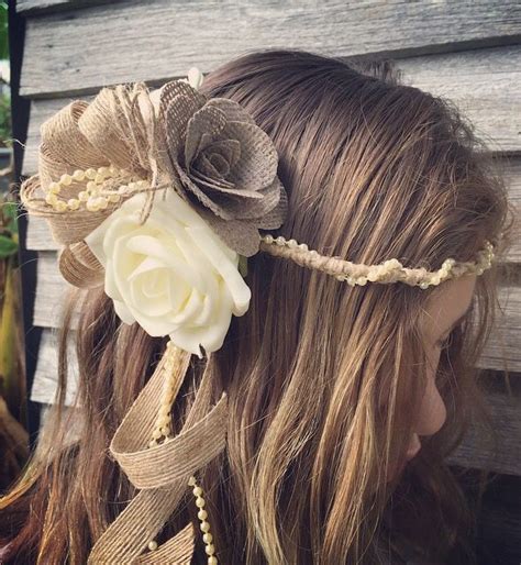 Rustic Bridal Halos For The Bridal Party Flower Girl Halo
