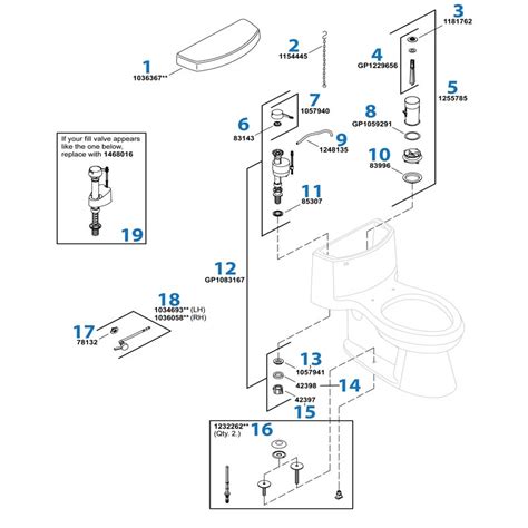 Kohler Toilet Repair Parts With Diagram Cimarron K31644 40 Off