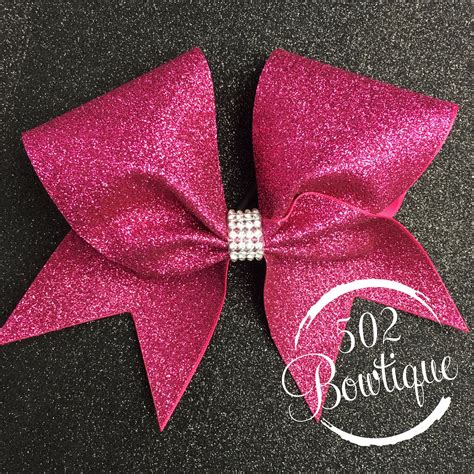 Pink Glitter Solid Cheer Bow Cheer Bows Pink Cheer Bows Cute Cheer Bows