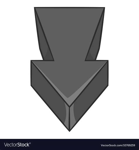 Big Arrow Icon Black Monochrome Style Royalty Free Vector