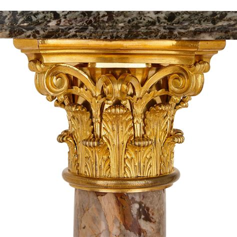 Pair Of Antique French Ormolu Mounted Marble Pedestals Mayfair Gallery