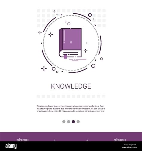 Knowledge Learning Education Web Banner With Copy Space Stock Vector