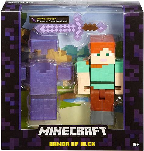 Minecraft Survival Mode Armor Up Alex 5 Action Figure Mattel Toys Toywiz