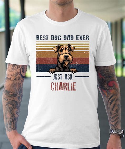 Personalized Dog Dad Shirt Customized Best Dog Dad Ever Tshirt
