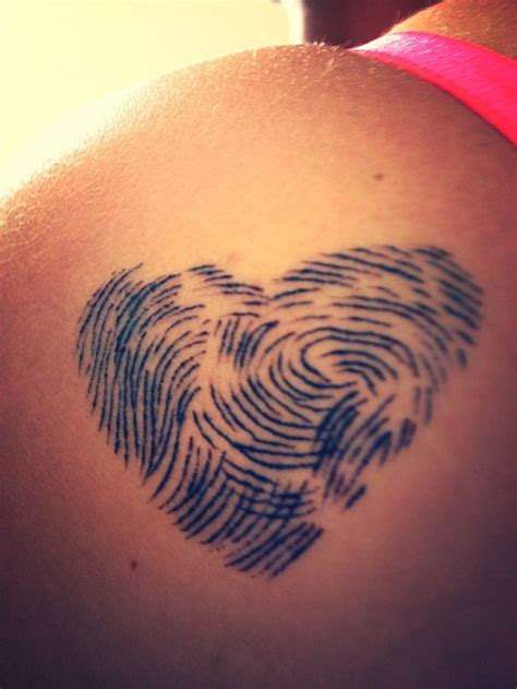Fingerprint Heart Tattoo Placement Heart Tattoo With Me And My Maori