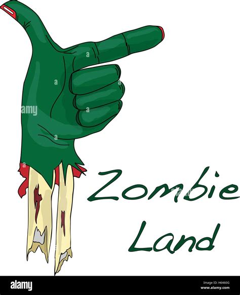 Green Zombie Hand Vector Isolated Stock Vector Image And Art Alamy