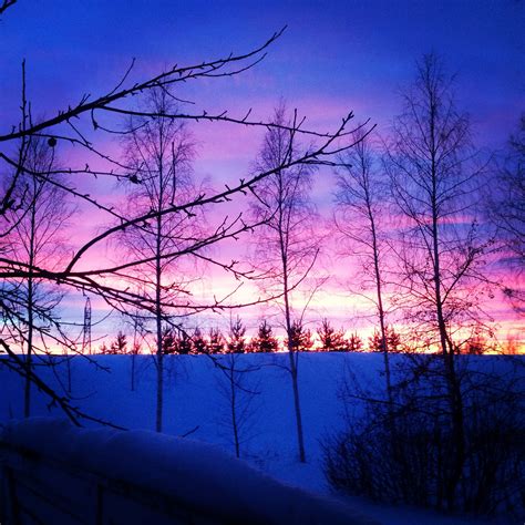 Sunset In Finland Oulu Oulu Finland Northern Lights Celestial
