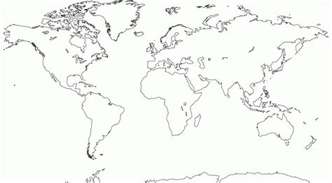 Mapamundi Con Division Politica Sin Nombres Para Imprimir Educ Map