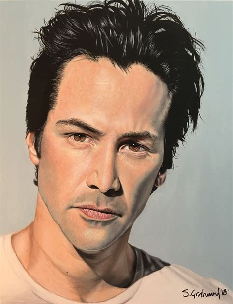 Painting Keanu Reeves By Sgrahound Ourartcorner