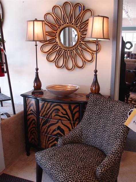 Chic leopard animal print dining living room seat set furniture. Mirror. Chest. Leopard Print Chair. #leopardchair | Dining ...