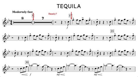 Flute Play Along Tequila With Sheet Music Youtube