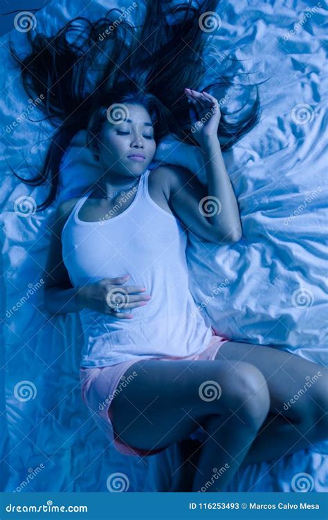 Young Beautiful And Tired Asian Woman 20s Or 30s Sleeping Peacefully
