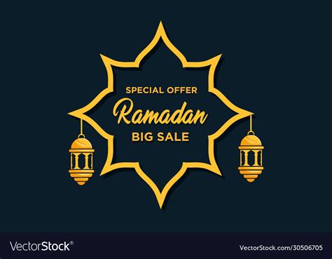 Ramadan Kareem T Card Ornament Royalty Free Vector Image