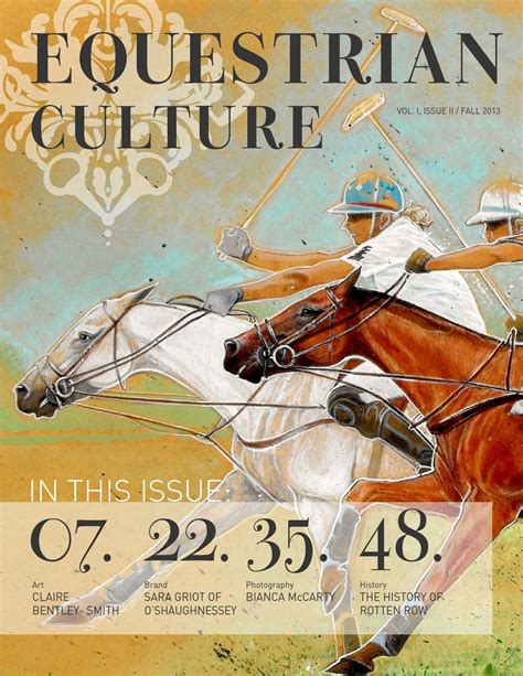 ISSUU - Equestrian Culture Fall 2013 by Equestrian Culture | Equestrian art, Equestrian culture ...