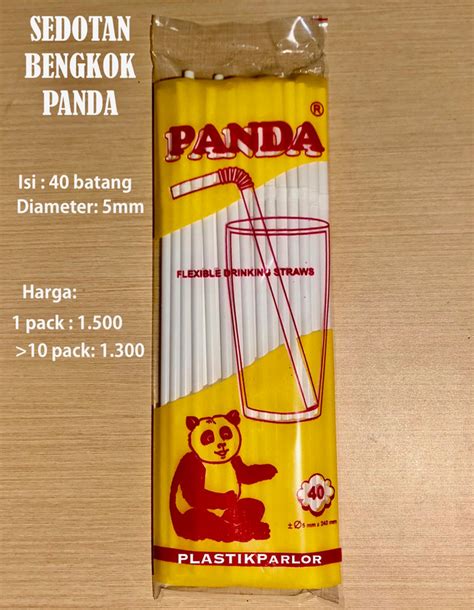 Jual Sedotan Bengkok Tekuk Putih Merk Panda Murni 100 Kab Sukoharjo Plastik Parlor