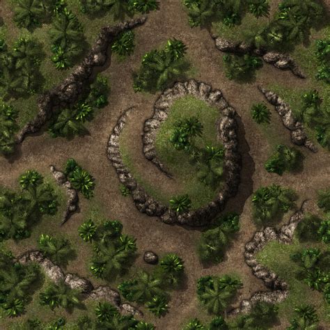 Jungle Hills Hill Wilderness Fantasy Map Adventure Map Dungeon Maps