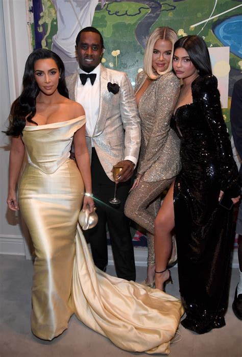 Kim Kardashian Diddy Khloé Kardashian And Kylie Jenner At The Party