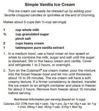 Recipe card for homemade vanilla ice cream furthermore, store ice cream in airtight container to avoid ice crystals from forming on top. Simple vanilla ice cream (machine) | Ice cream maker ...