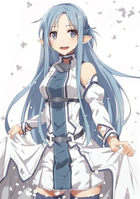 Safebooru Asuna Sao Asuna Sao Alo Blue Eyes Blue Hair Long Hair Sword Art Online Warrior