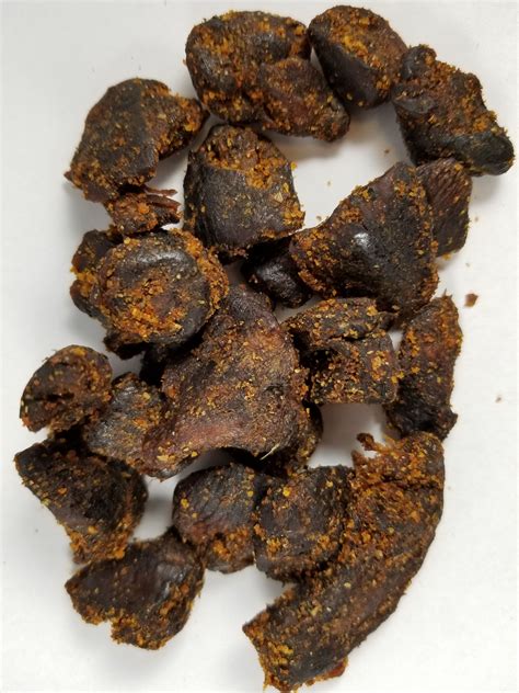 Compared to meat jerky, this vegan jerky is very low in my keto beef jerky recipe, i went on (and on and on lol) about reaching the right temperature for. Pan's Mushroom Jerky - Zesty Thai mushroom jerky review ...