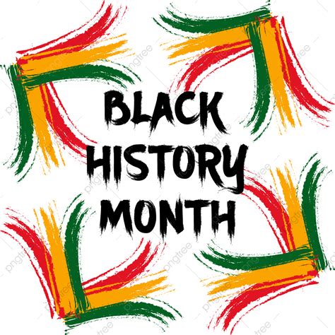 Best Black History Month Colorful Vector Transparent Background Month