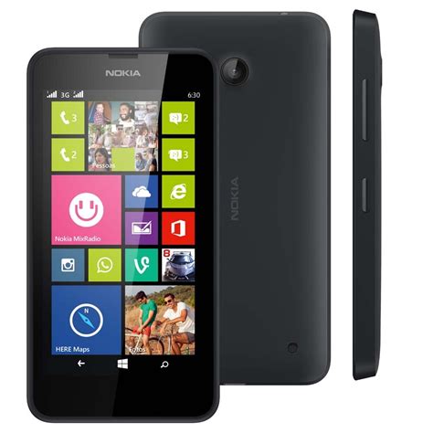 Smartphone Nokia Lumia 630 Preto Dual Sim Tv Digital Windows Phone 8