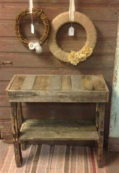 For a rustic table base with a retro feel, hunt for an old whiskey or wine barrel. 25 Unique DIY Pallet Table Ideas