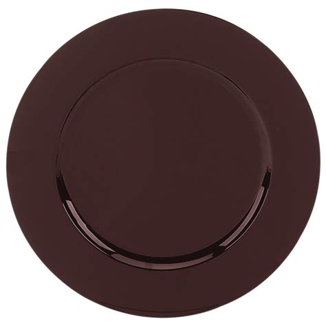 Tabletop Classics Trbr 6651 13 Brown Round Polypropylene Charger Plate
