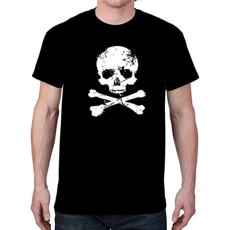 Mens Skull Black T Shirt Men11936 1790 Mens Tshirts Short Men
