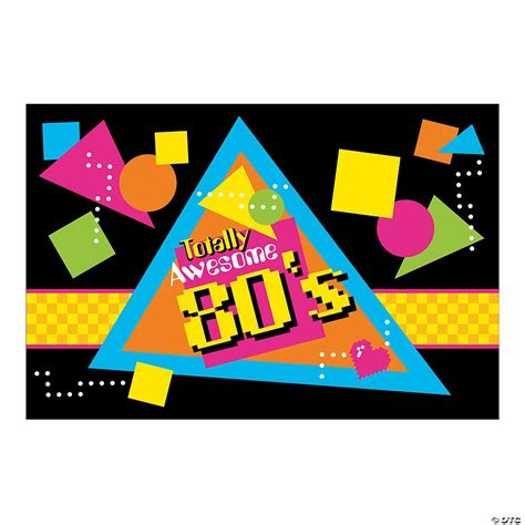 80s Party Backdrop Banner