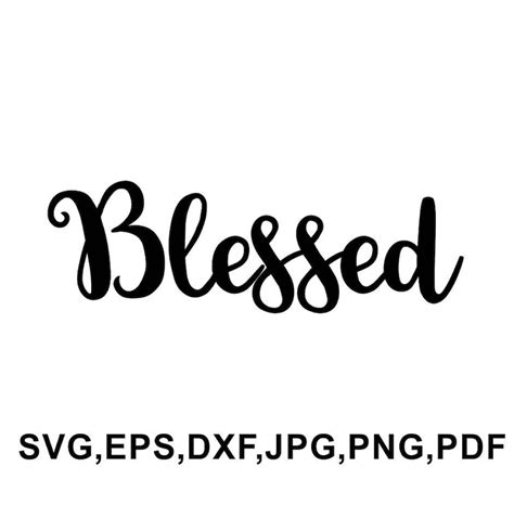 Blessed SVG file blessed cricut file printable and cut | Etsy