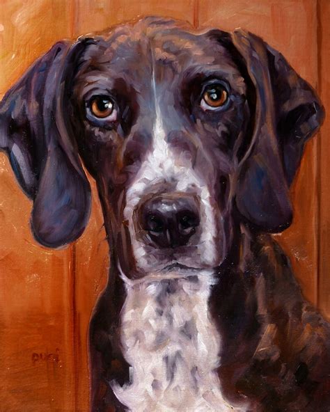Hooked On Hounds Custom Pet Portrait Oil Painting By Puci Etsy